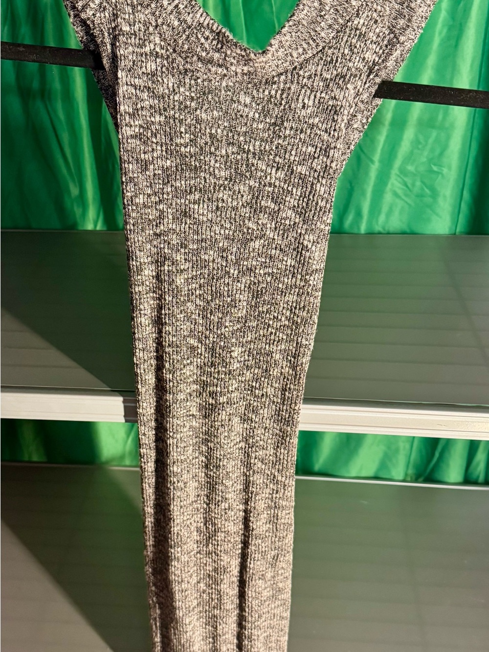 Windsor Marled Knit Bodycon Cutout Choker Midi Dress